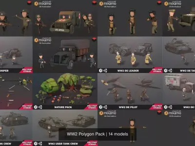 WW2 Polygon Bundle 3D Model Pack