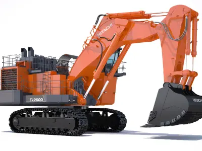 Excavator Hitachi EX2600-7 3D model