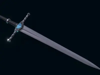Free Lowpoly Sword PBR Free low-poly 3D model