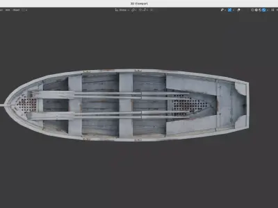 Lifeboat Low-poly 3D model by kilbas