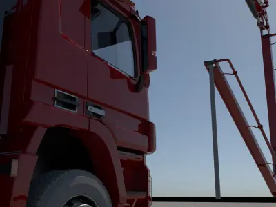 Concrete Pump Vehicle 3D model