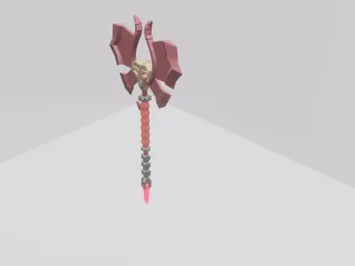 DemonAxe LowPoly sword Low-poly 3D model