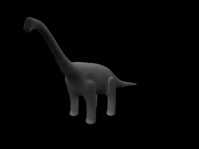 Base mesh of a donosaur Low-poly 3D model