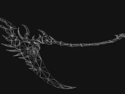 Futuristic Scythe Low-poly 3D model buy