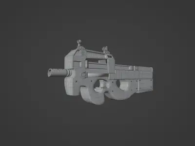 3D P90 Gun Factory New 3D model