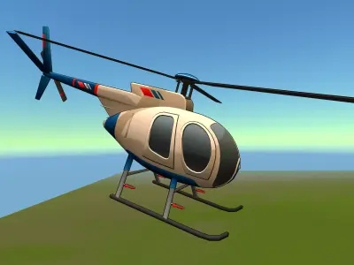 Toon Helicopter  Stylized Free low-poly 3D model
