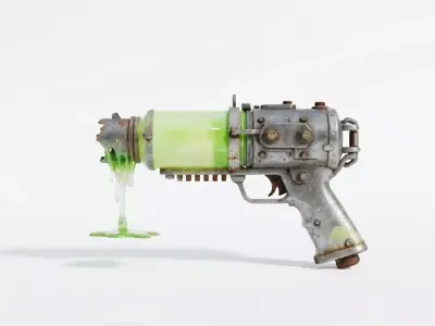 Bio-Chem Acid Spewer Pistol 3D Model Low-poly 3D model