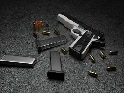MC 1911 Pistol Low-poly 3D model