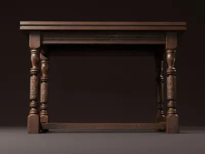 PBR lowpoly desk Low-poly 3D model