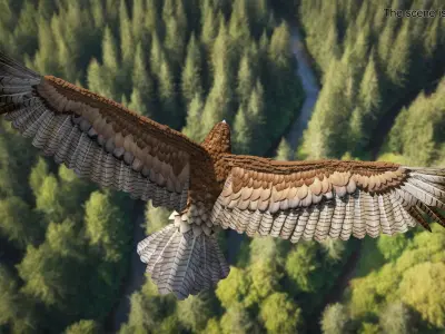 Realistic Gurney Eagle Rigged 3D model