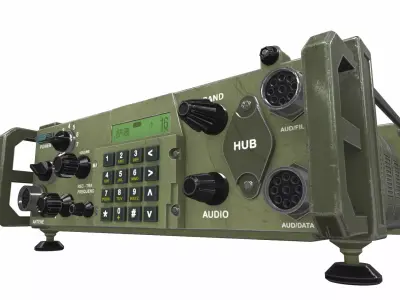 Radio military 3 3D model