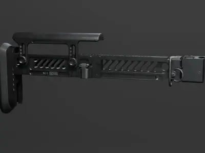 ZenitCo Pt1 Stock and  1913 Adapter 3D model