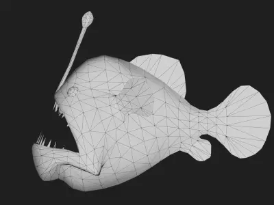 Monkfish Low-poly 3D model buy