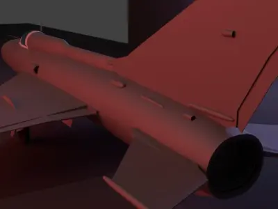 Mig 21 low poly plane for games and animations  Free low-poly 3D model