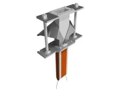 Square Forming Set in packaging machine 3D model
