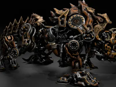 Mecha robot 3D model buy