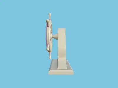 Pirate Ship Wheel 06 - Pink Girl - Helm Interior Parts Low-poly 3D model