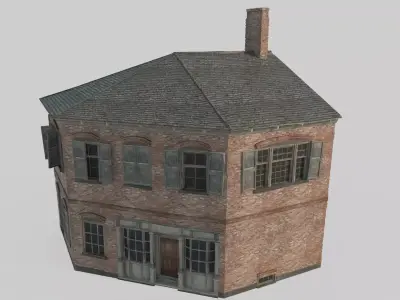 18th century architecture urban housing 3D model