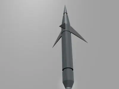 game ready missle missile Free low-poly 3D model
