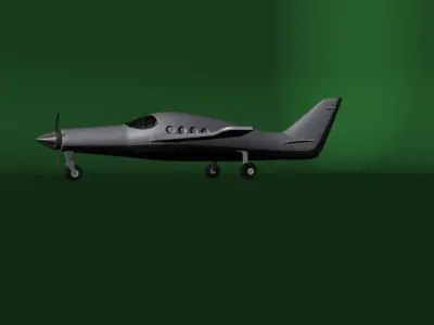 Aircraft plane Low-poly 3D model