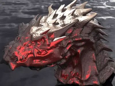 Great Wyvern Arthurian Dragon Scull  3D model