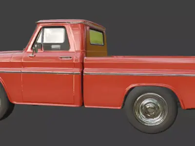 Vintage Rusty Pickup Truck 3D Model 3D model 20