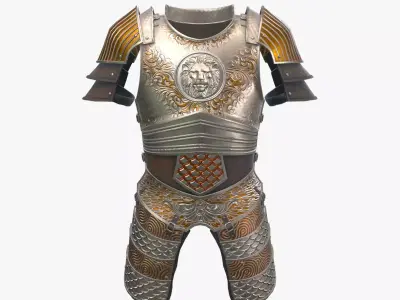 Medieval Metal Armor V03 Low-poly 3D model