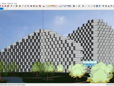 Sketchup Residential Complex B55 Free 3D model
