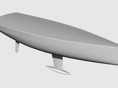 Sailship hull - editable 3D model