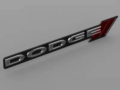 dodge logo 3D model by 3dlogoman