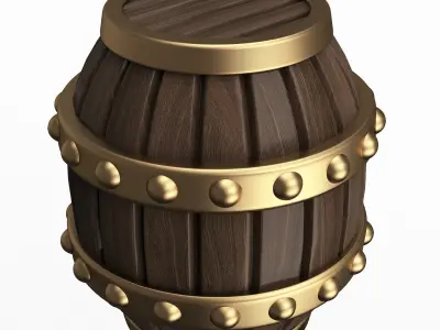 Crate Barrel and Chest Treasure Collection Low-poly 3D model