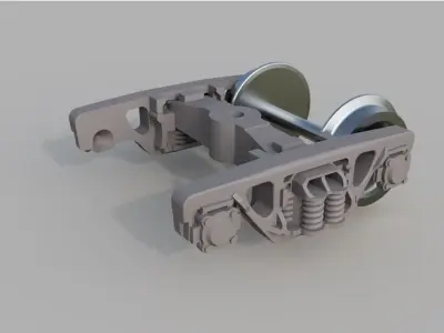 HO scale model of a train bogie Free 3D print model
