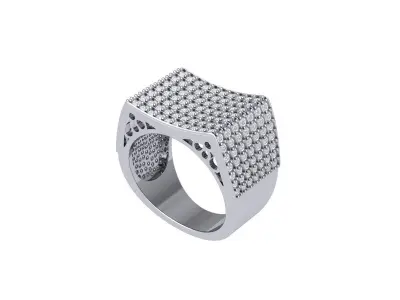Man Art Deco ring 3D print model purchase