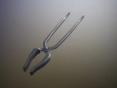 Game ready LP Tongs 2 Blacksmith PBR hand tool Low-poly 3D model