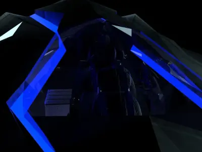 Sci-Fi Stealth Dropship and Light Gunship Hybrid 3D model