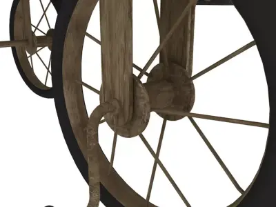 Vintage Tricycle Low-poly 3D model