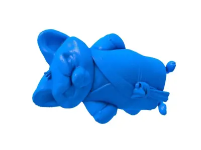 Kung Fu Style Panda STL -  Martial Arts Panda 3D Model  3D print model