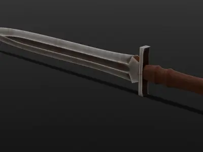 Sword 3D Model Low-poly 3D model purchase