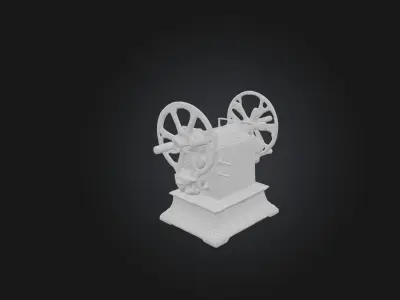 Antique Film Projector Low-poly 3D model