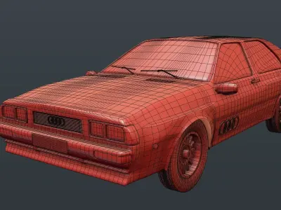 Audi Quattro 1980  Free 3D model