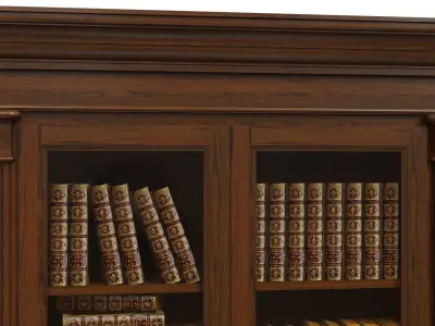 Built-in bookcase 1300 3D model
