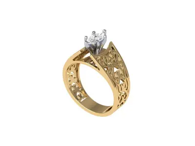 Wedding Ring 3D print model 120