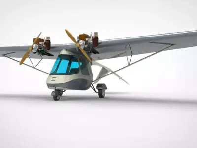 Ultraflight Lazair airplane 3D model purchase