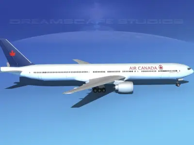 Boeing 777-300 MP Air Canada 3D model