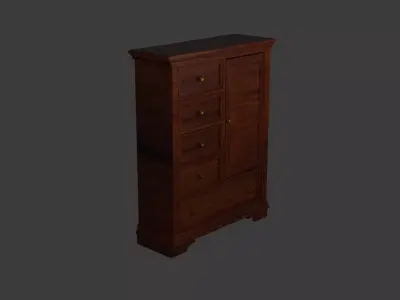 Antique Chifforobe Low-poly 3D model