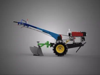 POTATO MIDDLE BUSTER FURROWER PLOW PLOUGH TRACTOR POWER TILLER 3D model