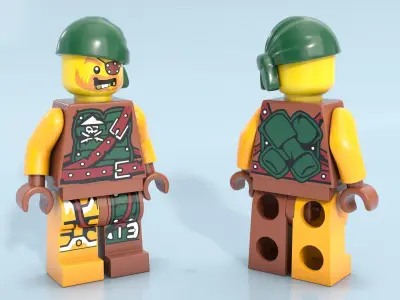 LEGO Minifigures Rigged for Cinema 4D Collection 3D model