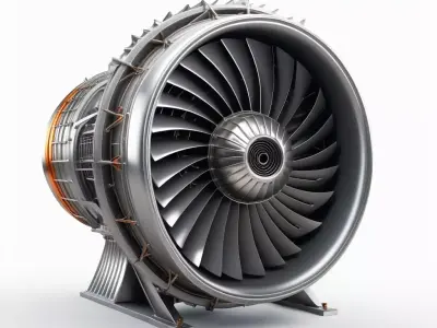 Futuristic Jet Turbine Engine 3D Model 3D model