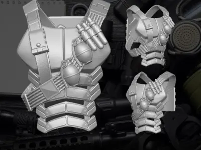 Shadowreaper Bandolier V2 3D printable File for Action Figures 3D print model