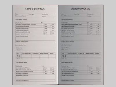 Crane Operator Log Book Low-poly 3D model